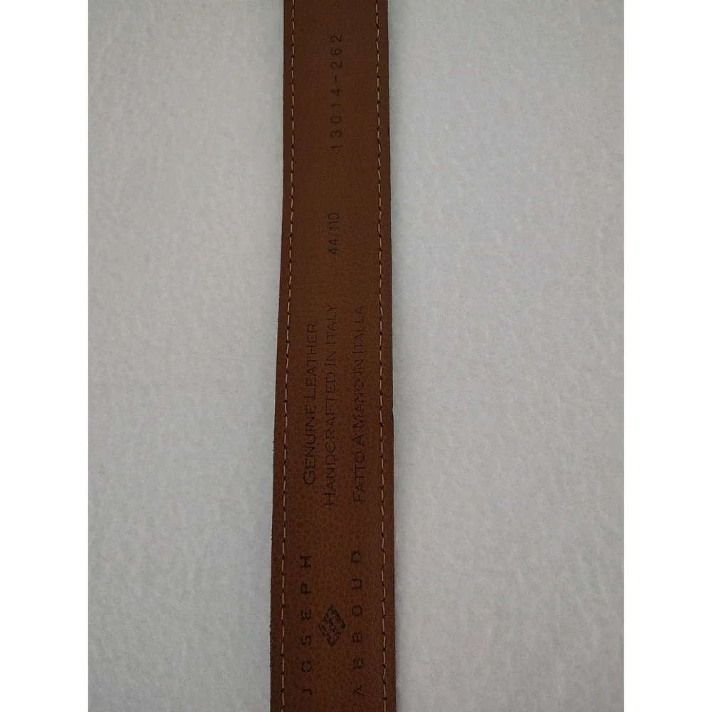Joseph Abboud Brown‎ Genuine Leather Dress Belt Made In Italy Men's Size 44/110